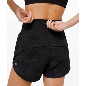 Lululemon Speed Up High-Rise Short 4" Long Heritage 365 Camo Deep Coal Size 4
